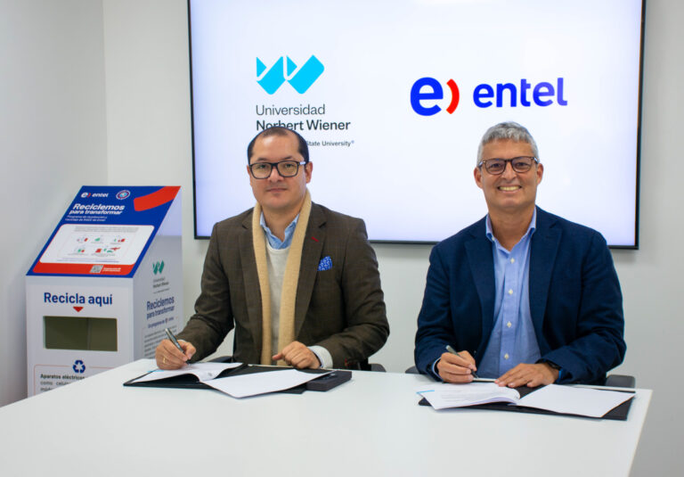 UNIVERSIDAD NORBERT WIENER Y ENTEL SUSCRIBEN ALIANZA QUE PROMOVERÁ EL RECICLAJE DE APARATOS ELÉCTRICOS Y ELECTRÓNICOS EN NUESTRA INSTITUCIÓN EDUCATIVA