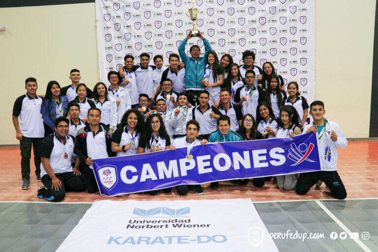 SELECCIÓN DE KARATE DE LA UNIVERSIDAD NORBERT WIENER GANÓ CAMPEONATO NACIONAL UNIVERSITARIO, FEDUP 2019