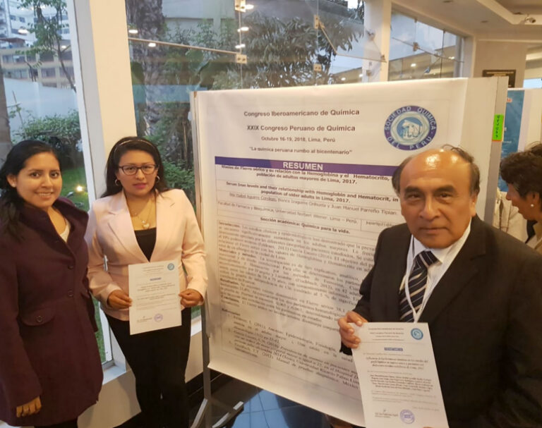 INVESTIGACIÓN DE EGRESADAS DE LA FACULTAD DE FARMACIA Y BIOQUÍMICA FUE PRESENTADA EN CONGRESO IBEROAMERICANO DE QUÍMICA