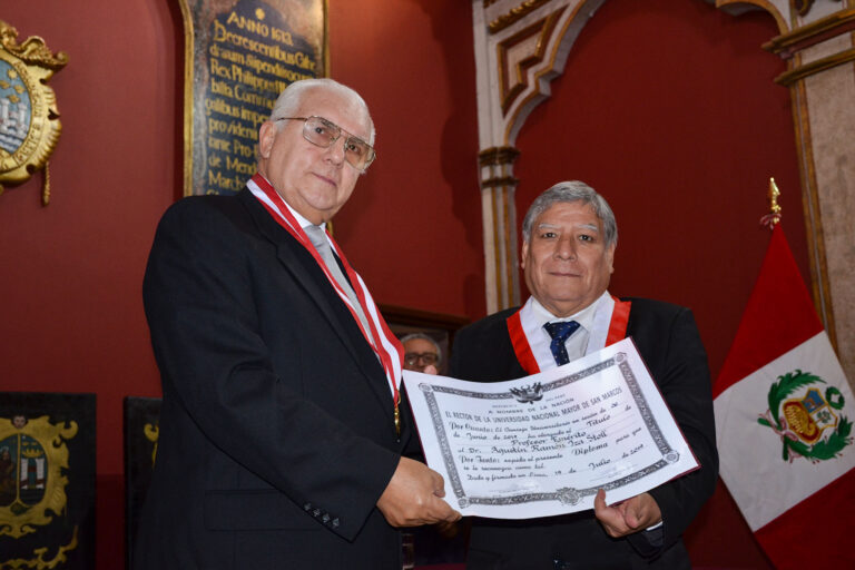 RECTOR DE UNIVERSIDAD NORBERT WIENER ES DISTINGUIDO COMO PROFESOR EMÉRITO POR LA UNIVERSIDAD NACIONAL MAYOR DE SAN MARCOS