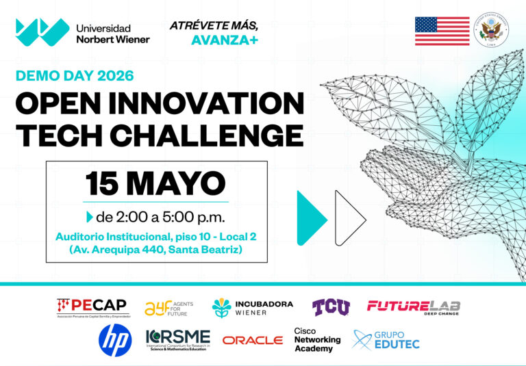 LA UNIVERSIDAD NORBERT WIENER EN COLABORACIÓN CON LA EMBAJADA DE ESTADOS UNIDOS DE AMÉRICA EN EL PERÚ DESARROLLAN EL PROGRAMA OPEN INNOVATION TECH CHALLENGE